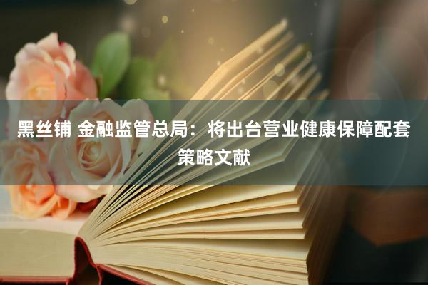 黑丝铺 金融监管总局：将出台营业健康保障配套策略文献