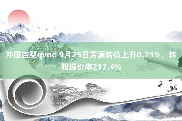 冲田杏梨qvod 9月25日芳源转债上升0.23%，转股溢价率217.4%