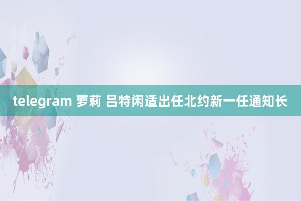 telegram 萝莉 吕特闲适出任北约新一任通知长