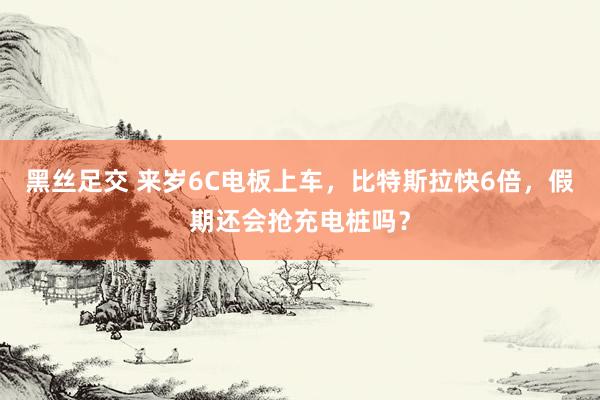 黑丝足交 来岁6C电板上车，比特斯拉快6倍，假期还会抢充电桩吗？