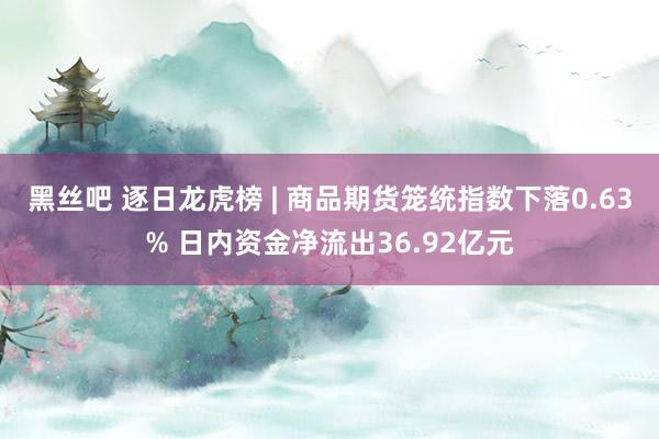 黑丝吧 逐日龙虎榜 | 商品期货笼统指数下落0.63% 日内资金净流出36.92亿元