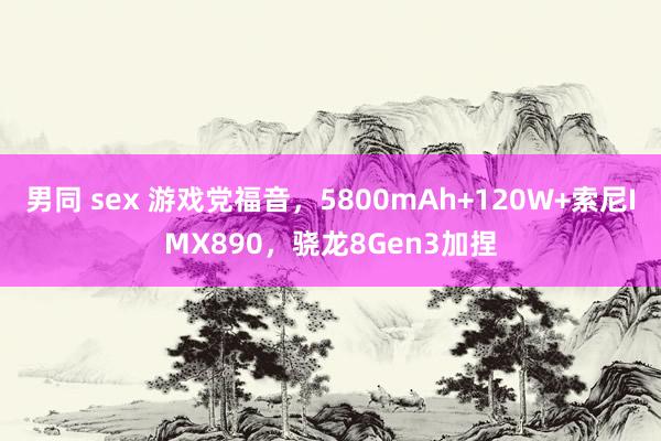 男同 sex 游戏党福音，5800mAh+120W+索尼IMX890，骁龙8Gen3加捏