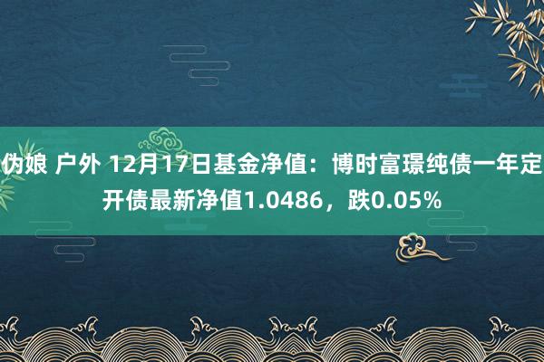 伪娘 户外 12月17日基金净值：博时富璟纯债一年定开债最新净值1.0486，跌0.05%