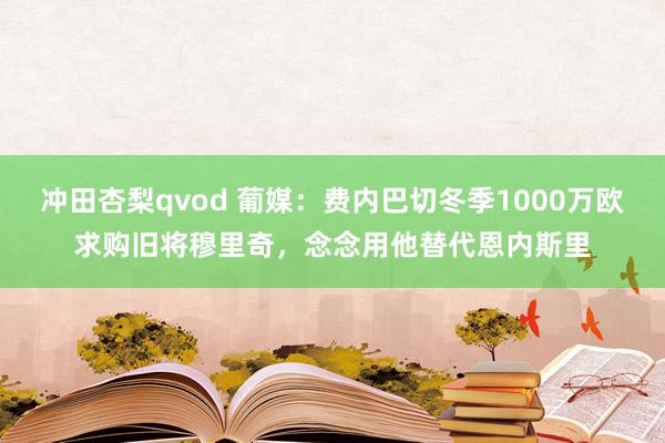 冲田杏梨qvod 葡媒：费内巴切冬季1000万欧求购旧将穆里奇，念念用他替代恩内斯里