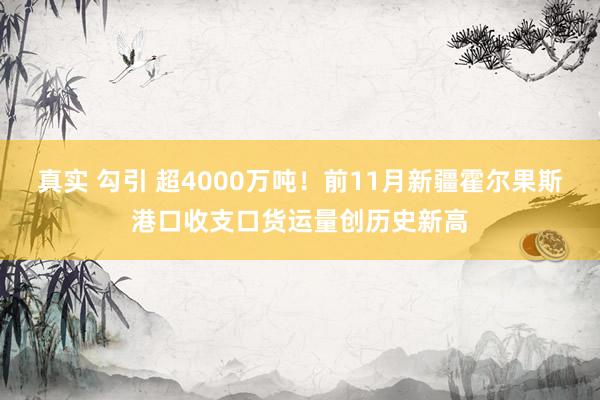 真实 勾引 超4000万吨！前11月新疆霍尔果斯港口收支口货运量创历史新高