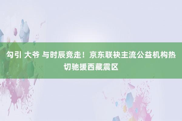 勾引 大爷 与时辰竞走！京东联袂主流公益机构热切驰援西藏震区