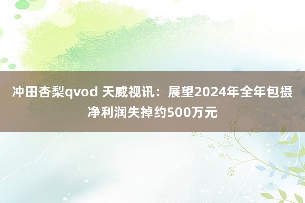 冲田杏梨qvod 天威视讯：展望2024年全年包摄净利润失掉约500万元