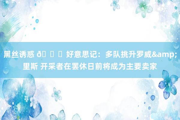 黑丝诱惑 👀好意思记：多队挑升罗威&里斯 开采者在罢休日前将成为主要卖家